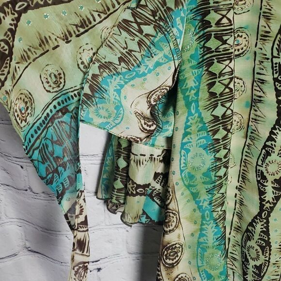 Blue and Green Blouse/Jacket - Picture 3 of 6